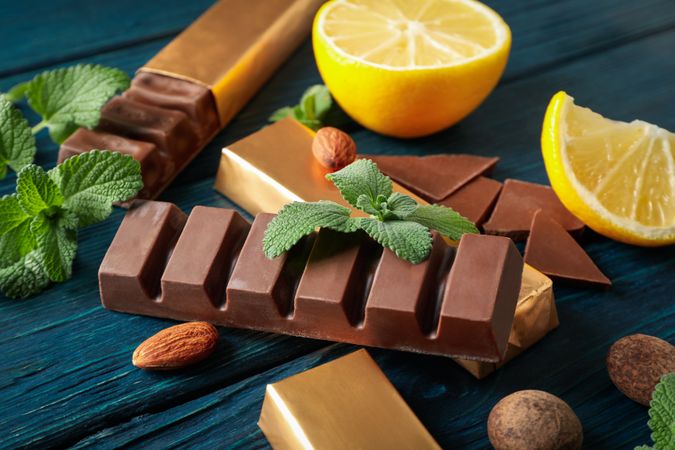 Concept of tasty and sweet food, chocolate