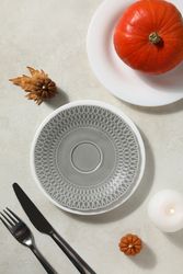 Concept of Thanksgiving day, Autumn table setting, top view