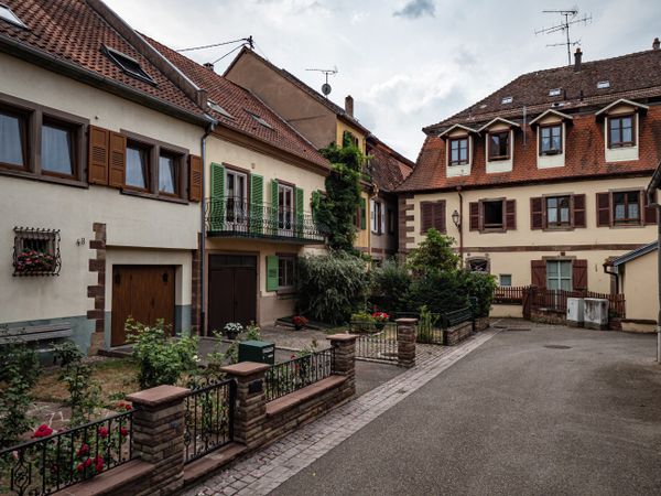 Old streets and medieval village Marmoutier, Alsace