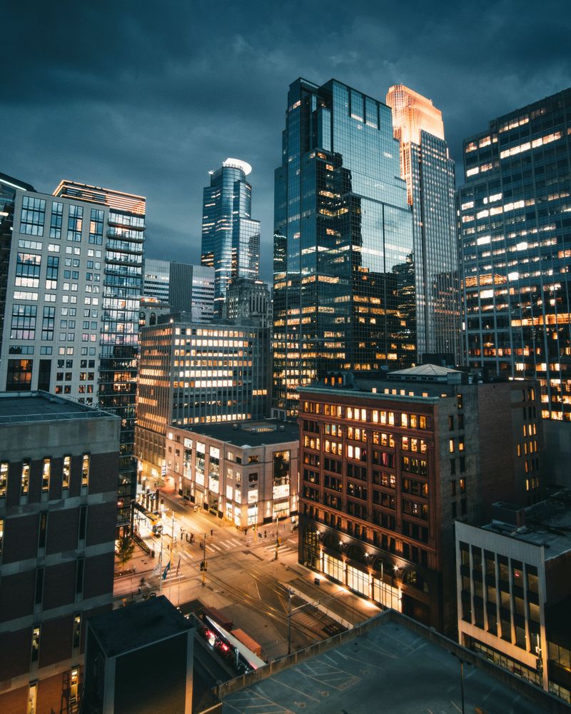 Cityscape during night time