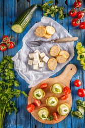 Cubes of cheese 