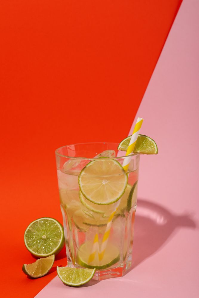 Glass of mojito, delicious fresh summer cocktail
