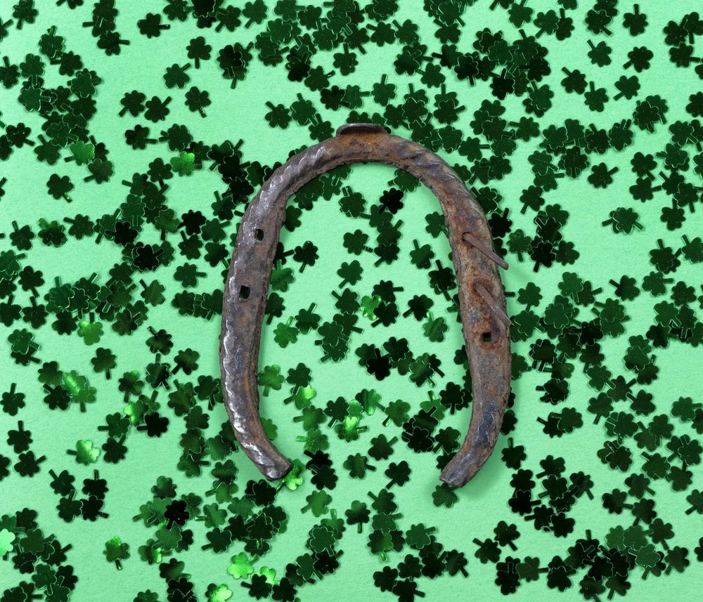 St Patrick’s with lucky horseshoe and shamrocks