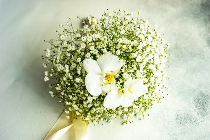 Gypsophila paniculata flowers in bridal bouquet concept