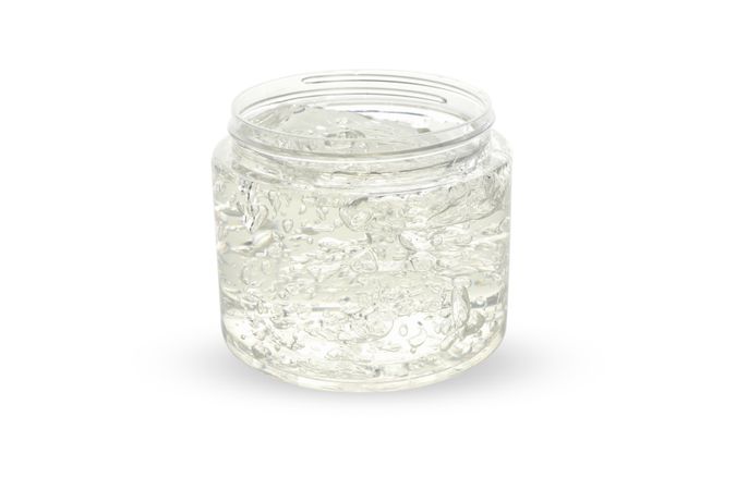 Hair styling gel isolated on plain background
