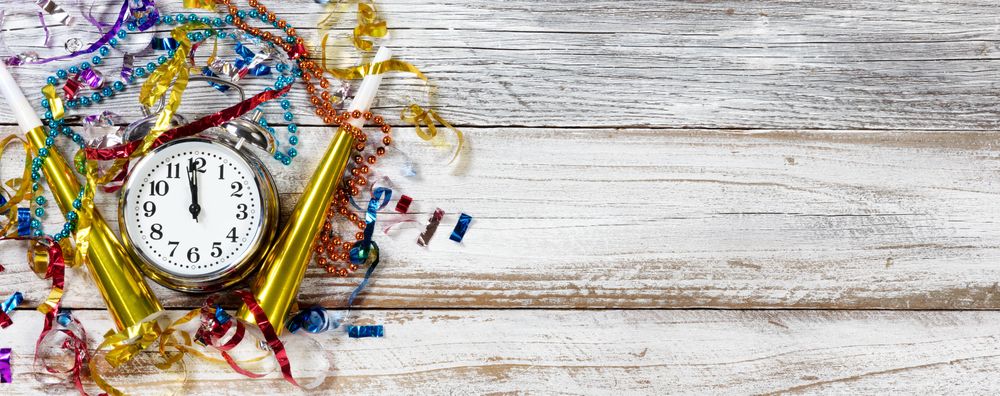 Clock strikes midnight for Happy New Year celebration