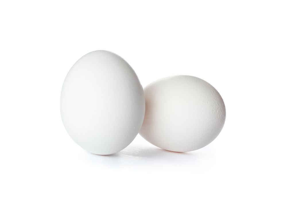 chicken eggs isolated on blank background