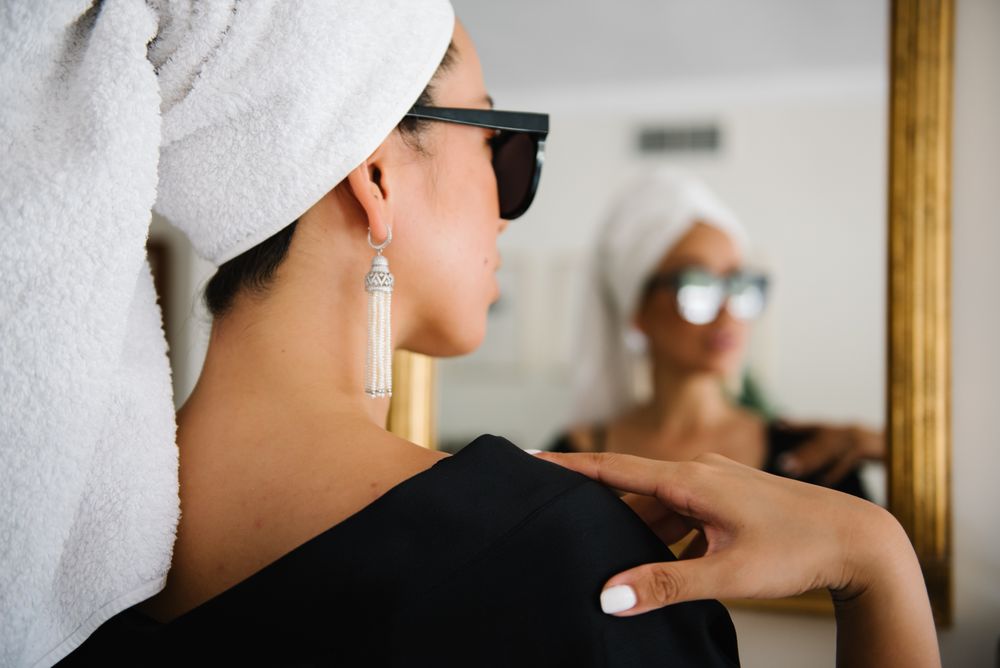 Elegant Chinese woman getting ready