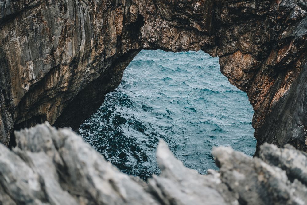 Picturesque rocks and sea