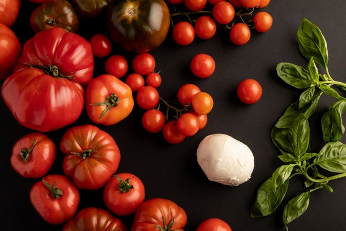 Fresh ingredients for salad