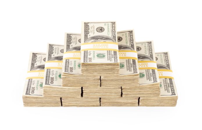 Pyramid of 100 Thousand Dollars