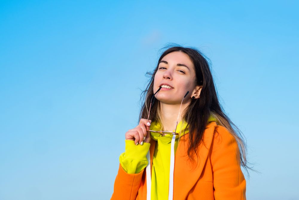 Good-looking carefree young woman