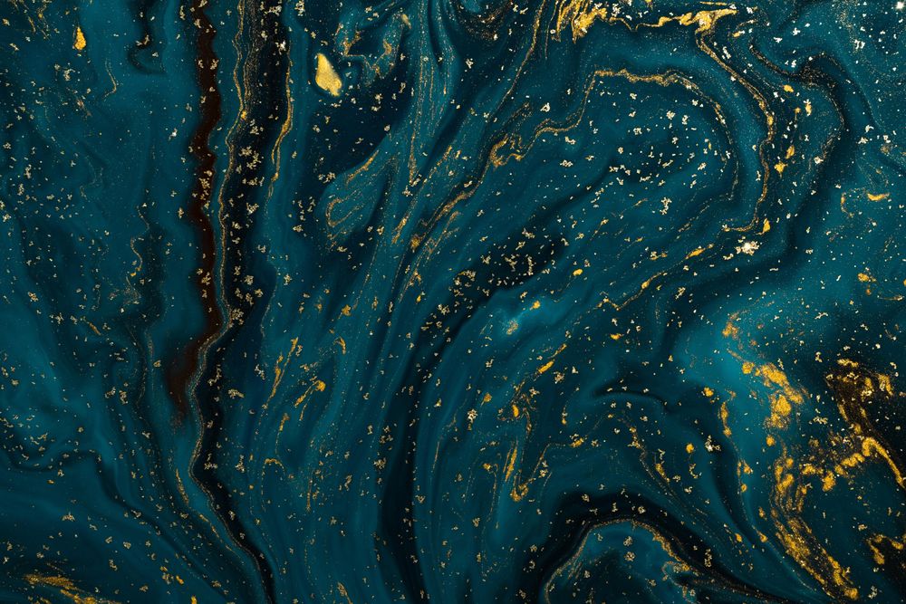 Blue and gold marble texture