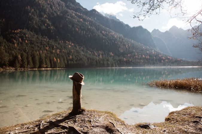 Lake near mountains