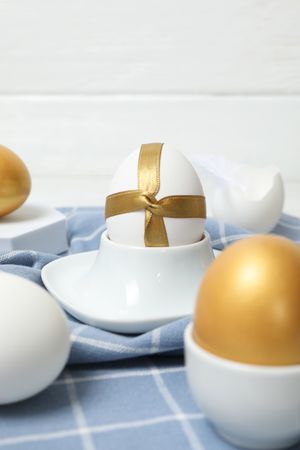 Concept of Richness and prosperity, golden eggs
