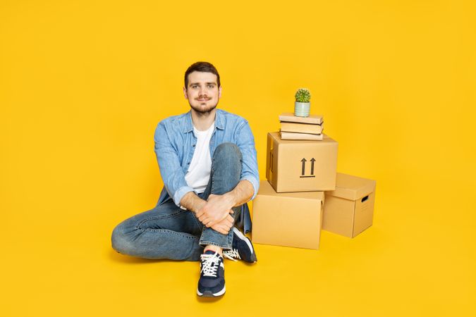 Concept of move with a young man