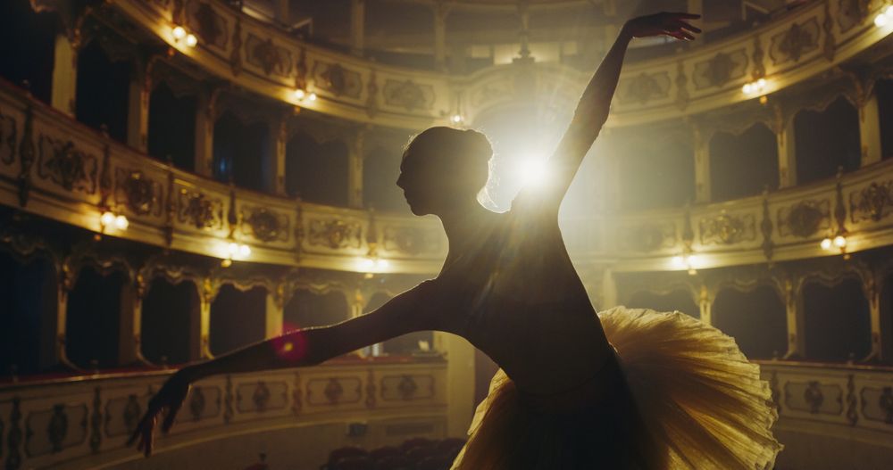 Graceful Classical Ballet Female Dancer Performing a Choreography