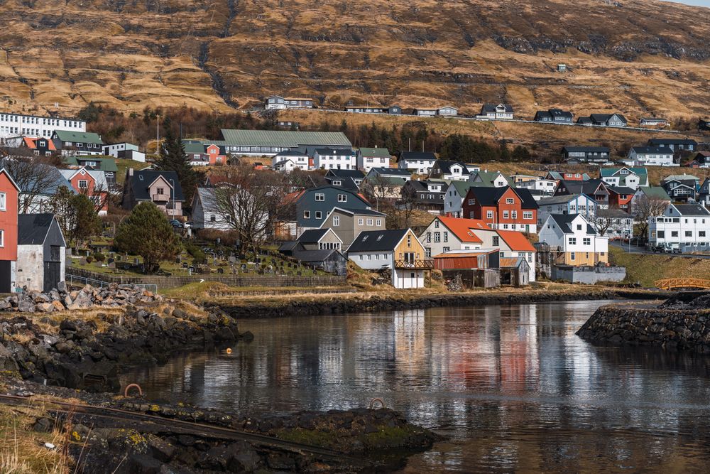Small settlement near hill