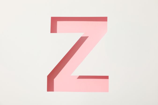 Color letter L on blank background, space for text