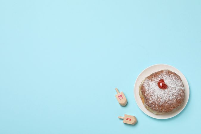 Concept of Jewish holiday, Hanukkah, space for text