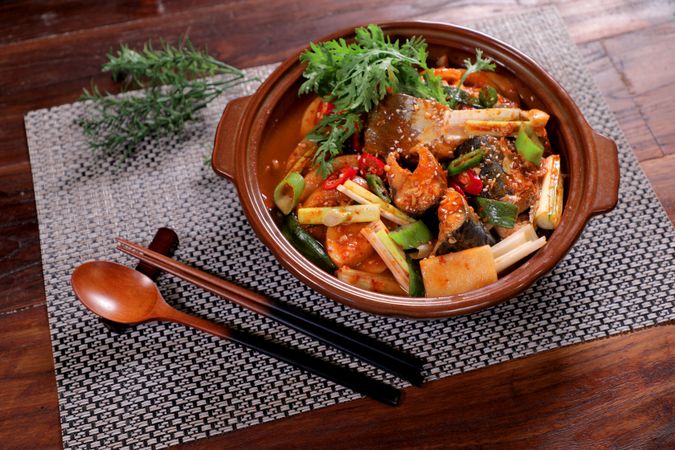 Korean Healthy Food. Fresh Ingredients.