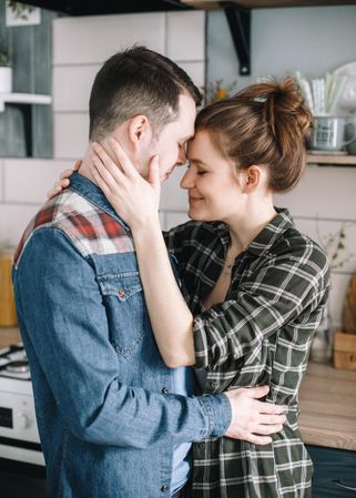 Man and woman hugging each other