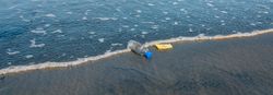 Garbage on the seashore