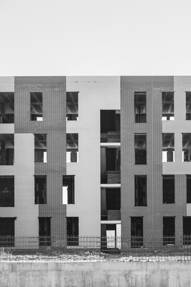 Concrete frame of building