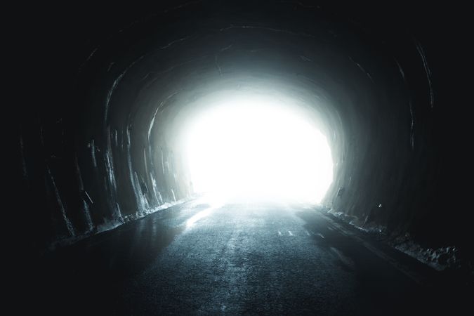 Light in end of tunnel