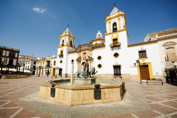 Ronda, Malaga, Andalusia, Spain: Plaza Del Socorro Church