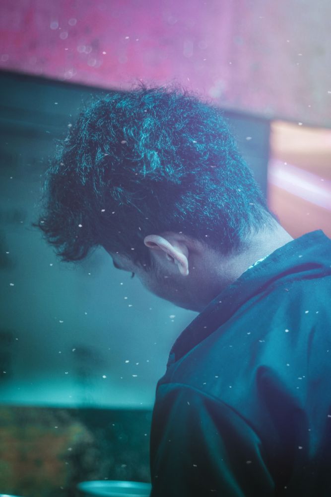 Man looking away