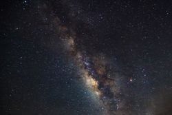 Milky way galaxy with stars and space dust in the universe