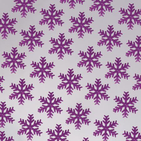 Pattern of decorative purple snowflakes