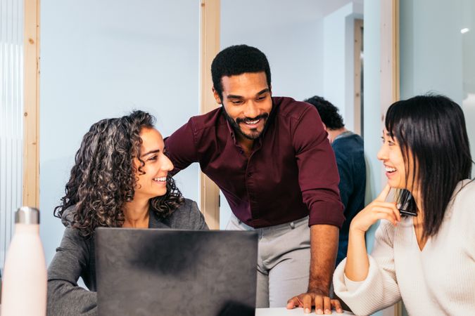 colleagues working in a coworking