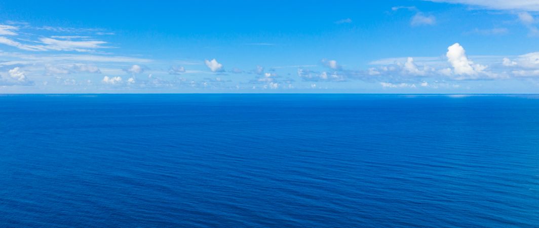 Wide shot of vast ocean