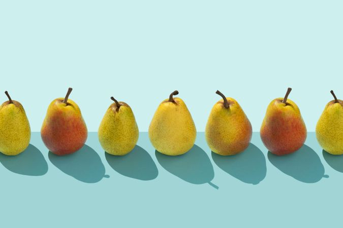 Pears in a row