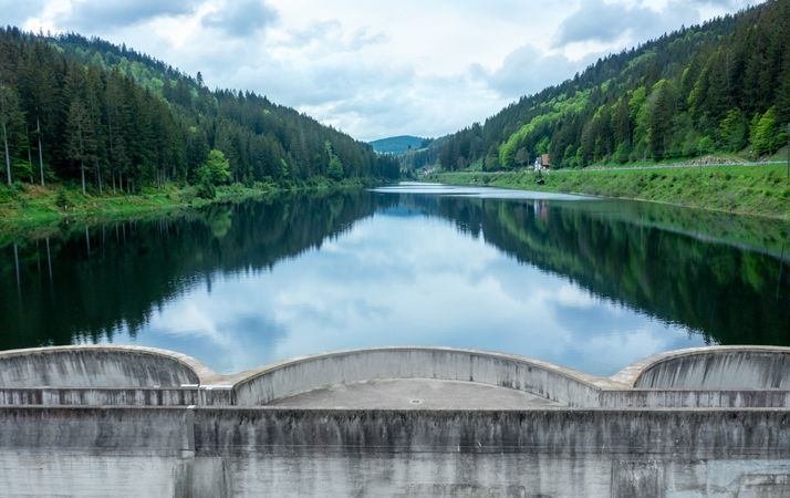 Accumulation Lake in the Forest, Germany
