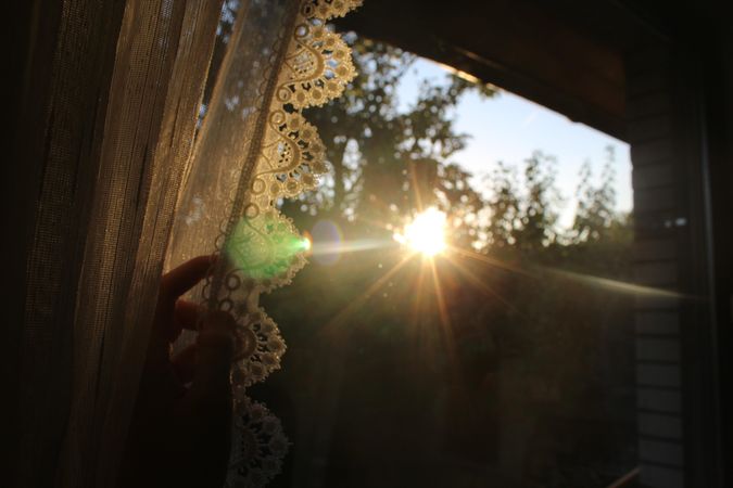 Sun rays through window