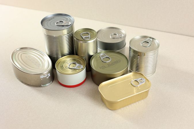 Various Shape and Size of Canned Food