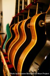 Row of vintage guitars 5RV1LO