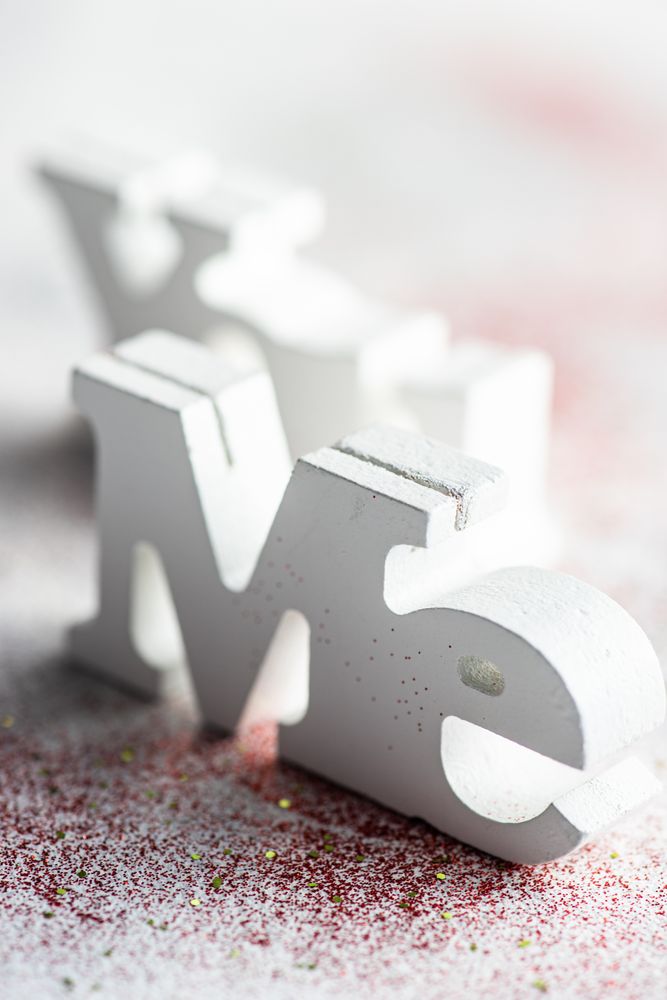 Valentine's day concept of "Me" & "You" blocks
