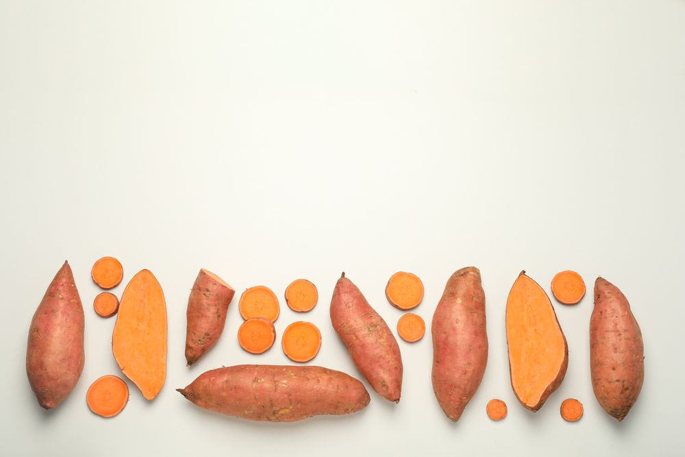 Sweet potato, concept of healthy food, vegetables