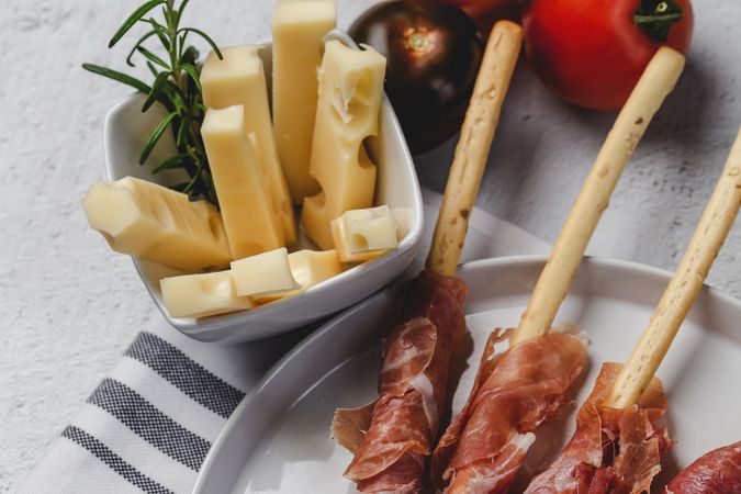 Gressinis with spanish serrano ham