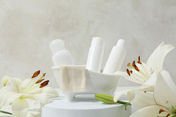Concept of cosmetic and beauty care accessories