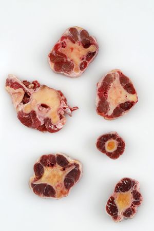 Top View Fresh Raw Beef Oxtail Cut