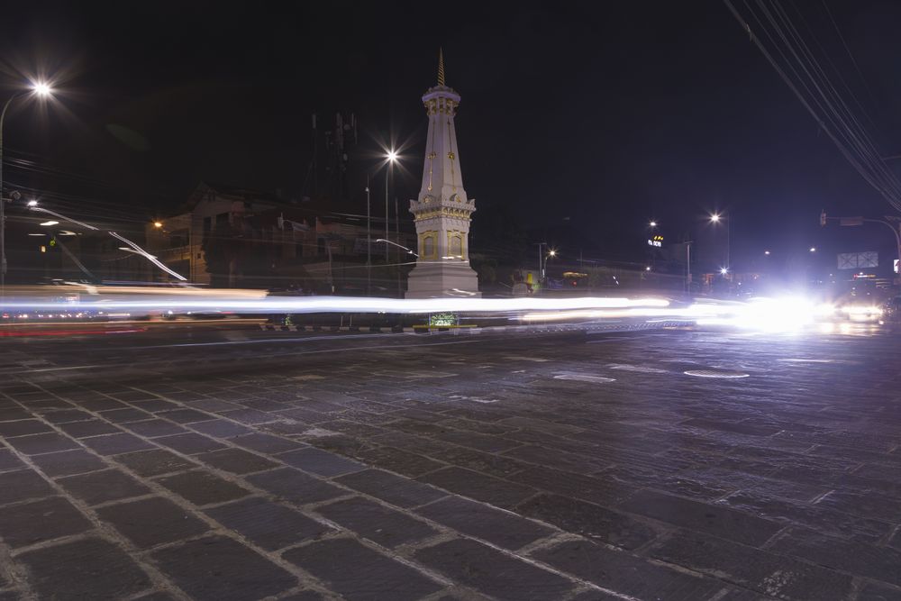 Yogyakarta, Indonesia - July 16, 2019: Tugu, famous symbol that represents the city of Yogyakarta