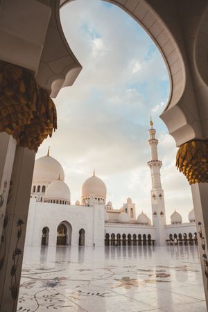 Breathtaking mosque in sunshine