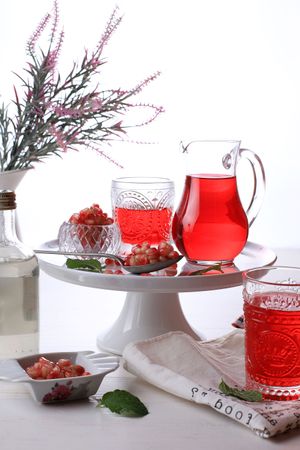 Pomegranate juice with pomegranate