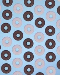 Doughnut pattern on blue