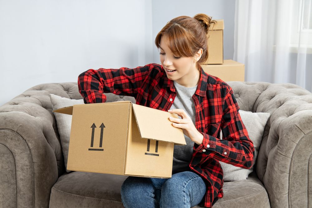 Concept of move with a young woman